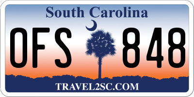 SC license plate OFS848
