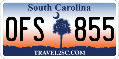 SC license plate OFS855