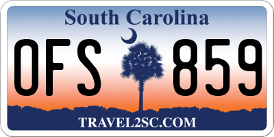 SC license plate OFS859