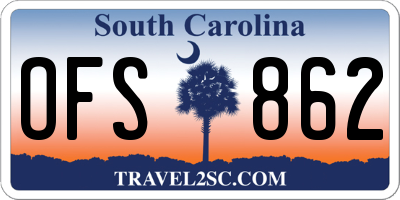 SC license plate OFS862