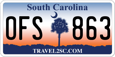 SC license plate OFS863