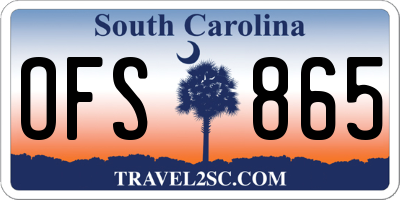 SC license plate OFS865