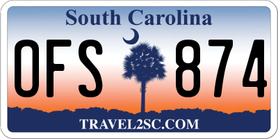 SC license plate OFS874