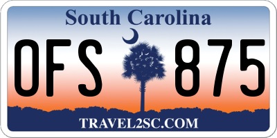 SC license plate OFS875