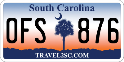 SC license plate OFS876