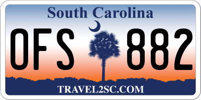 SC license plate OFS882