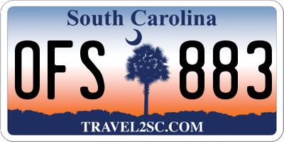 SC license plate OFS883
