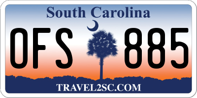 SC license plate OFS885