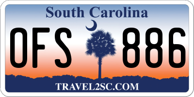 SC license plate OFS886