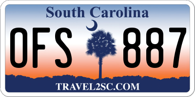 SC license plate OFS887