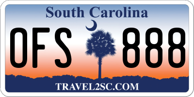 SC license plate OFS888