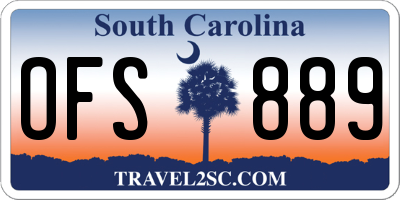 SC license plate OFS889