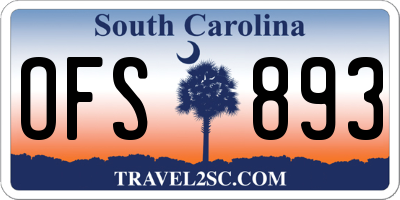 SC license plate OFS893