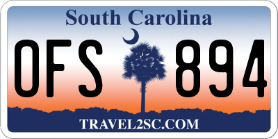 SC license plate OFS894