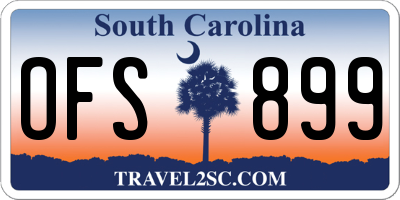 SC license plate OFS899