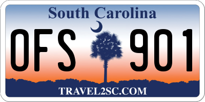 SC license plate OFS901