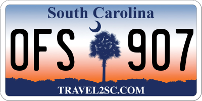 SC license plate OFS907