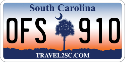 SC license plate OFS910