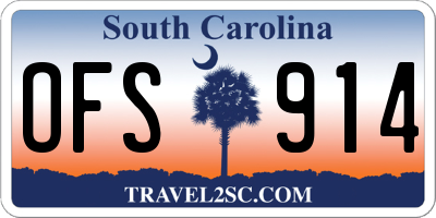 SC license plate OFS914