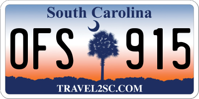 SC license plate OFS915