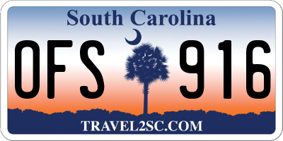 SC license plate OFS916