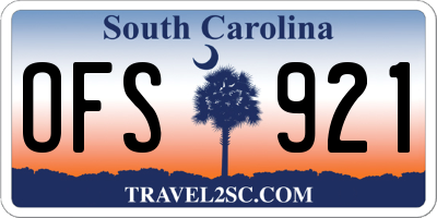 SC license plate OFS921