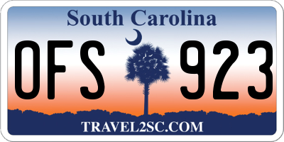 SC license plate OFS923