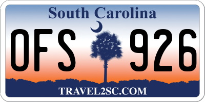 SC license plate OFS926
