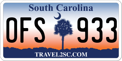 SC license plate OFS933