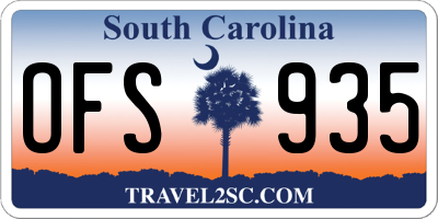 SC license plate OFS935