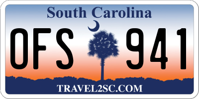 SC license plate OFS941