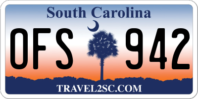 SC license plate OFS942
