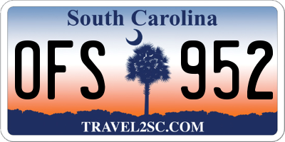 SC license plate OFS952