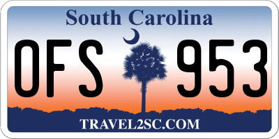 SC license plate OFS953