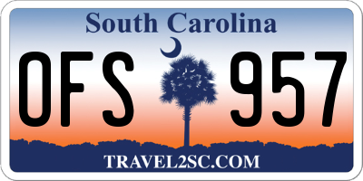 SC license plate OFS957