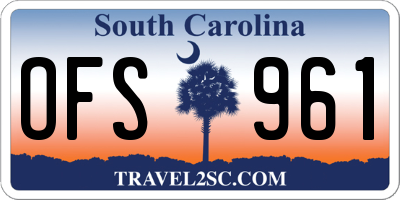 SC license plate OFS961