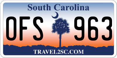 SC license plate OFS963