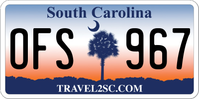 SC license plate OFS967
