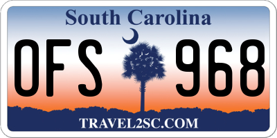 SC license plate OFS968