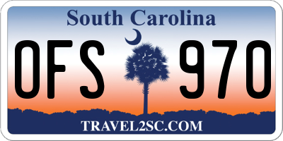 SC license plate OFS970