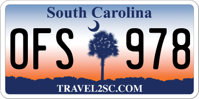 SC license plate OFS978
