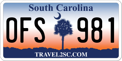 SC license plate OFS981