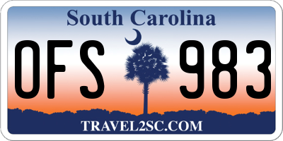 SC license plate OFS983