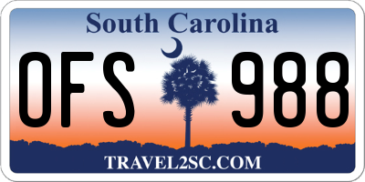 SC license plate OFS988