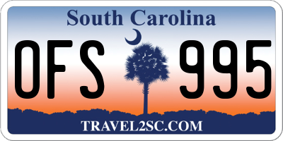 SC license plate OFS995