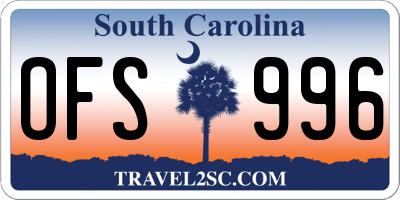 SC license plate OFS996