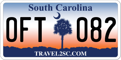 SC license plate OFT082