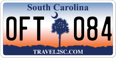 SC license plate OFT084