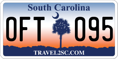 SC license plate OFT095