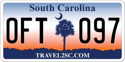 SC license plate OFT097